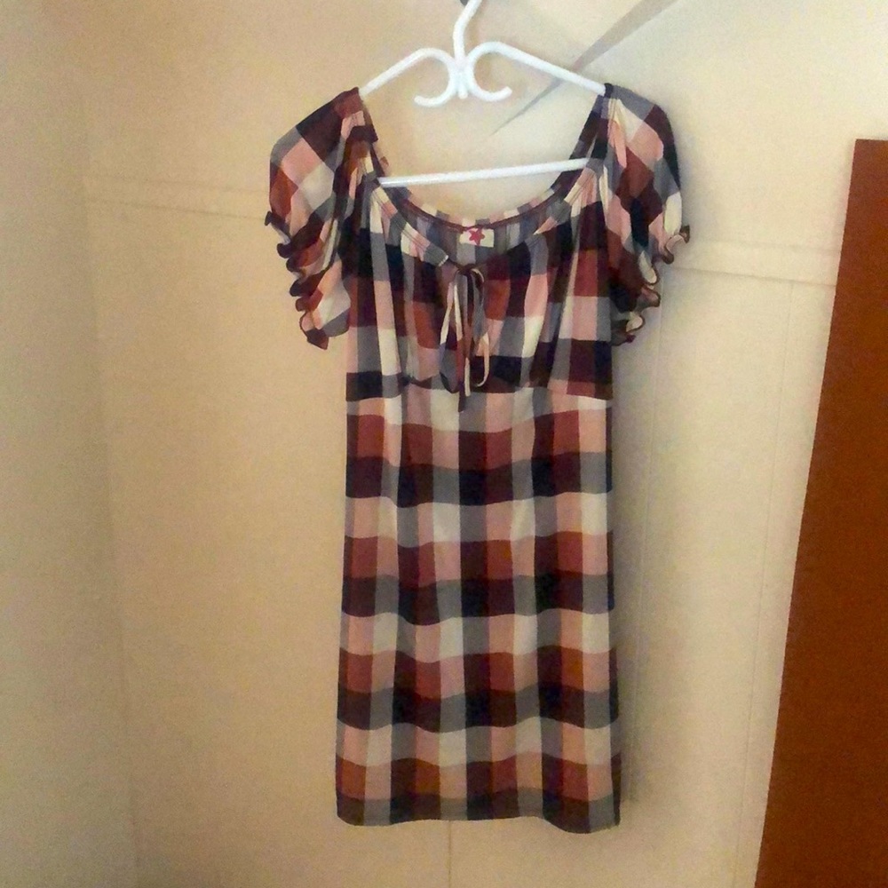 Checkered dress.